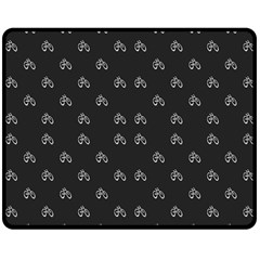 Bicycle Signal Street Motif Print Pattern Double Sided Fleece Blanket (medium) 