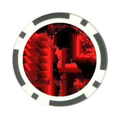 Red Light Poker Chip Card Guard by MRNStudios