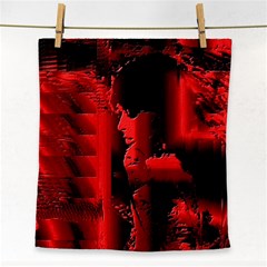 Red Light Face Towel by MRNStudios