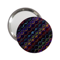 Dark Multicolored Mosaic Pattern 2 25  Handbag Mirrors