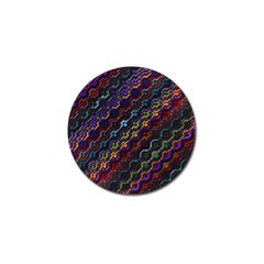 Dark Multicolored Mosaic Pattern Golf Ball Marker (4 Pack)