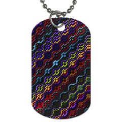 Dark Multicolored Mosaic Pattern Dog Tag (two Sides) by dflcprintsclothing