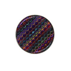 Dark Multicolored Mosaic Pattern Hat Clip Ball Marker by dflcprintsclothing