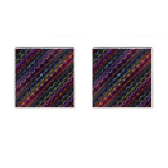 Dark Multicolored Mosaic Pattern Cufflinks (square) by dflcprintsclothing