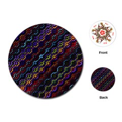 Dark Multicolored Mosaic Pattern Playing Cards Single Design (round) by dflcprintsclothing