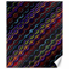 Dark Multicolored Mosaic Pattern Canvas 8  X 10  by dflcprintsclothing