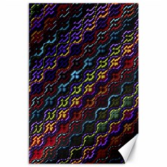 Dark Multicolored Mosaic Pattern Canvas 12  X 18  by dflcprintsclothing