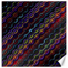 Dark Multicolored Mosaic Pattern Canvas 16  X 16 