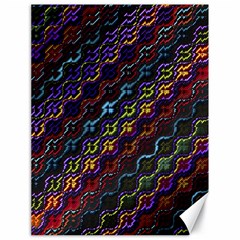 Dark Multicolored Mosaic Pattern Canvas 18  X 24 