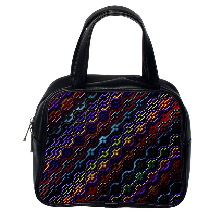 Dark Multicolored Mosaic Pattern Classic Handbag (One Side)