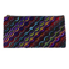 Dark Multicolored Mosaic Pattern Pencil Case by dflcprintsclothing