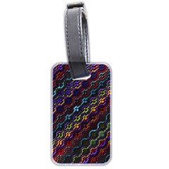 Dark Multicolored Mosaic Pattern Luggage Tag (two Sides)