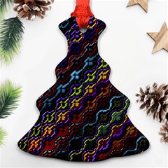 Dark Multicolored Mosaic Pattern Ornament (christmas Tree)  by dflcprintsclothing