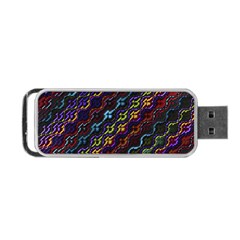 Dark Multicolored Mosaic Pattern Portable Usb Flash (one Side) by dflcprintsclothing