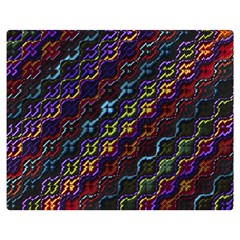 Dark Multicolored Mosaic Pattern Double Sided Flano Blanket (medium) 