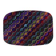 Dark Multicolored Mosaic Pattern Mini Square Pill Box