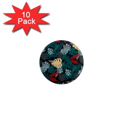 Tropical Autumn Leaves 1  Mini Magnet (10 Pack)  by tmsartbazaar