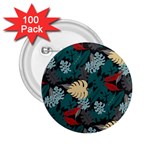 Tropical Autumn Leaves 2.25  Buttons (100 pack)  Front