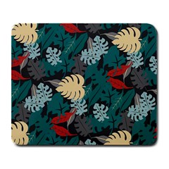 Tropical Autumn Leaves Large Mousepads by tmsartbazaar