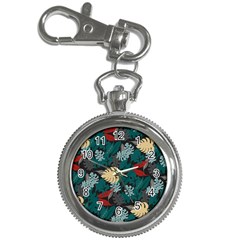 Tropical Autumn Leaves Key Chain Watches by tmsartbazaar