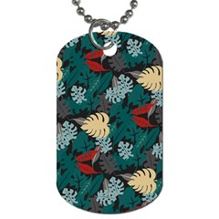 Tropical Autumn Leaves Dog Tag (two Sides) by tmsartbazaar