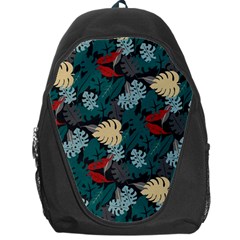 Tropical Autumn Leaves Backpack Bag by tmsartbazaar