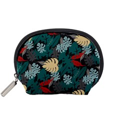 Tropical Autumn Leaves Accessory Pouch (small) by tmsartbazaar