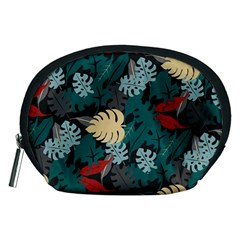 Tropical Autumn Leaves Accessory Pouch (medium) by tmsartbazaar