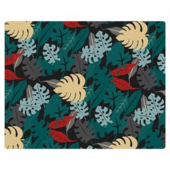 Tropical Autumn Leaves Double Sided Flano Blanket (medium) 