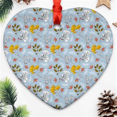 Blue Florals Ornament (heart)