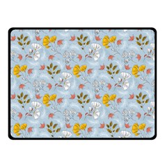 Blue Florals Fleece Blanket (small) by designsbymallika