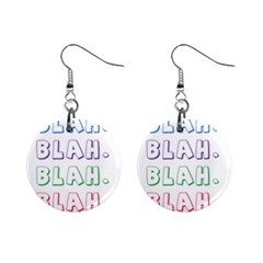 Blah Blah Mini Button Earrings by designsbymallika