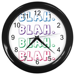 Blah Blah Wall Clock (black) by designsbymallika