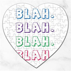 Blah Blah Jigsaw Puzzle (heart) by designsbymallika