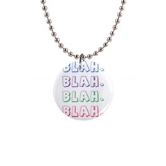 Blah Blah 1  Button Necklace by designsbymallika