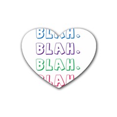 Blah Blah Heart Coaster (4 Pack)  by designsbymallika