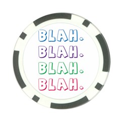 Blah Blah Poker Chip Card Guard (10 Pack) by designsbymallika