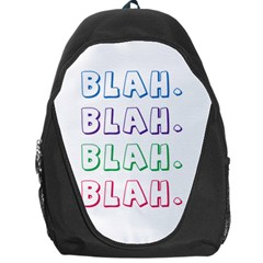 Blah Blah Backpack Bag by designsbymallika