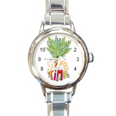 Summer Time Round Italian Charm Watch by designsbymallika