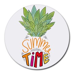 Summer Time Round Mousepads by designsbymallika