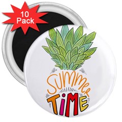 Summer Time 3  Magnets (10 Pack)  by designsbymallika