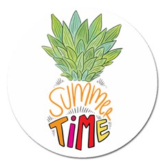 Summer Time Magnet 5  (round) by designsbymallika