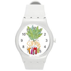 Summer Time Round Plastic Sport Watch (m) by designsbymallika