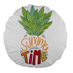 Summer Time Large 18  Premium Flano Round Cushions by designsbymallika