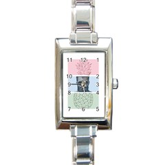 Summer Love Rectangle Italian Charm Watch by designsbymallika