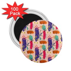 Minimal Floral Art 2 25  Magnets (100 Pack)  by designsbymallika