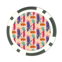 Minimal Floral Art Poker Chip Card Guard (10 Pack) by designsbymallika