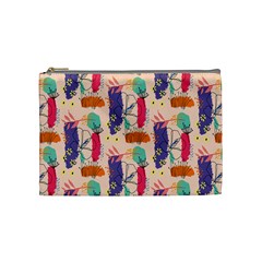 Minimal Floral Art Cosmetic Bag (medium) by designsbymallika