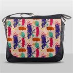 Minimal Floral Art Messenger Bag Front