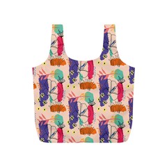 Minimal Floral Art Full Print Recycle Bag (s) by designsbymallika